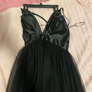 Haute Monde Black Backless Dress